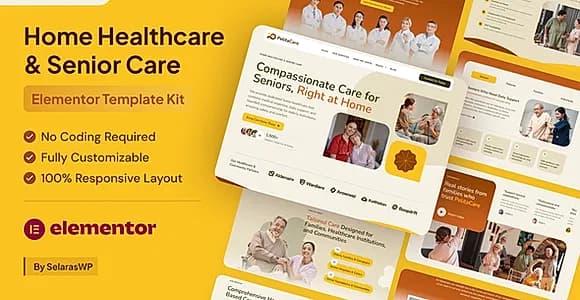 PelitaCare - Home Healthcare & Senior Care Elementor Pro Template Kit