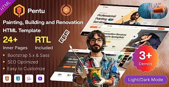 Pentu – Home Renovation & Painting HTML Template