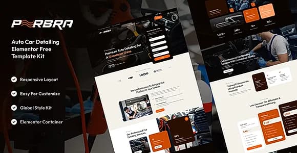 Perbra - Car Auto Care & Detailing Elementor Template Kit
