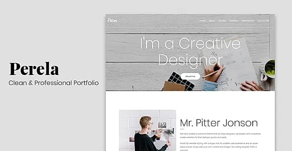 Perela - Clean & Professional Portfolio
