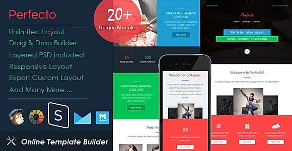 Perfecto - Responsive Email + Drag & Drop Builder