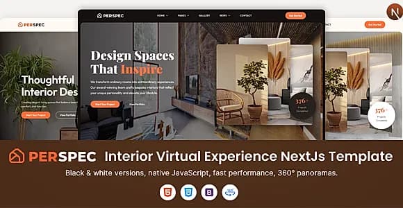 Perspec - Interior Virtual Experience Nextjs Template