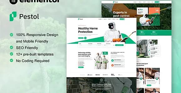 Pestol - Pest Control Service Elementor Pro Template Kit
