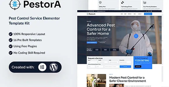 Pestora - Pest Control Services Elementor Template Kit