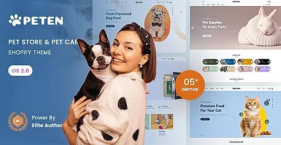 Peten - Pet Store & Pet Care Responsive Shopify 2.0 Theme