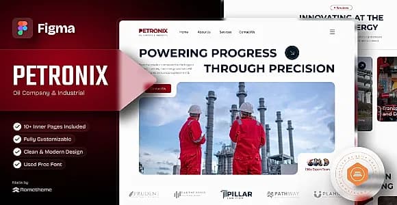 Petronix - Oil Company & Industrial Figma Template