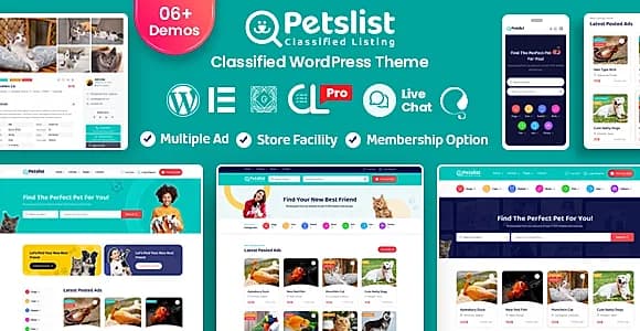 Petslist WordPress Theme