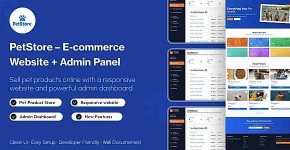 Petstore E-commerce Website | E-commerce Platfrom for Pets