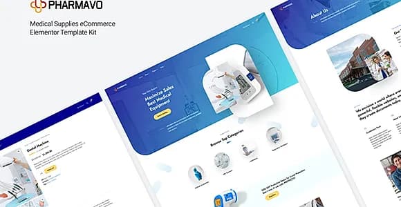 Pharmavo | Medical Supplies eCommerce Elementor Template Kit