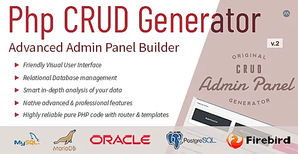 PHP CRUD Generator - Advanced Database Admin Panel Builder