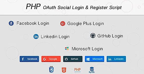 PHP OAuth Social Login & Register Script
