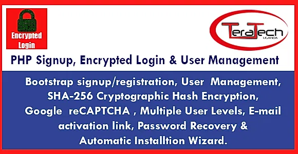 PHP Signup, Encrypted Login & User Management