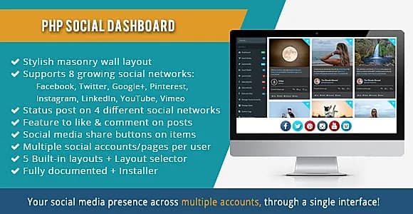 PHP Social Dashboard