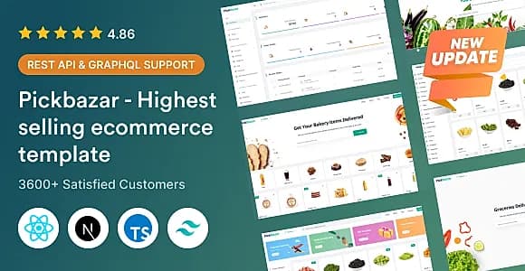 PickBazar - React  Ecommerce Template with React Hooks, Next JS, GraphQL & REST API