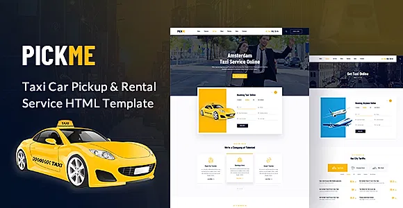 PickMe - Modern Taxi Cab Rental Service HTML Template