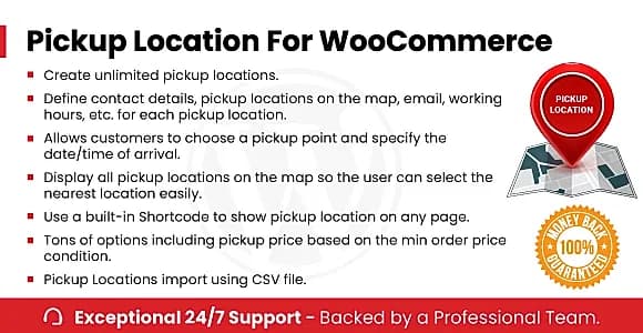 Pickup Location For WooCommerce WordPress Plugin
