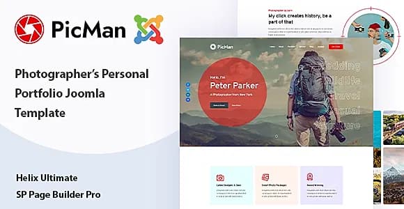 PicMan - Photographer Personal Portfolio Joomla Template