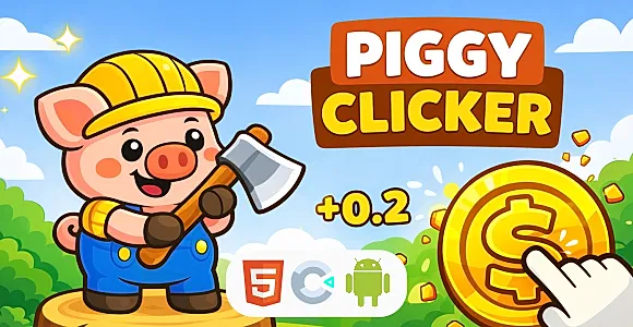 Piggy Clicker – Idle Clicker Game Template (Construct 3)