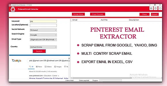 Pinterest Email Extractor and Scraper