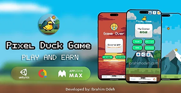 Pixel Duck Game - Play and Earn with Admin Panel Source Code