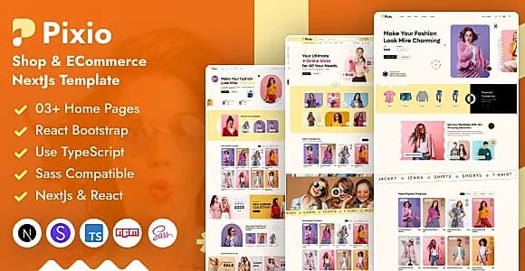 Pixio - Shop & eCommerce NextJs Template