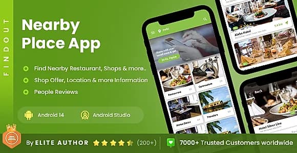 Place Finder | Nearby Restaurant &Service Finder App | (XML Code in Android Studio) FindOut