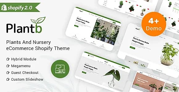 PlantB - Gardening, HomeDecor & Houseplants Shopify 2.0 Theme