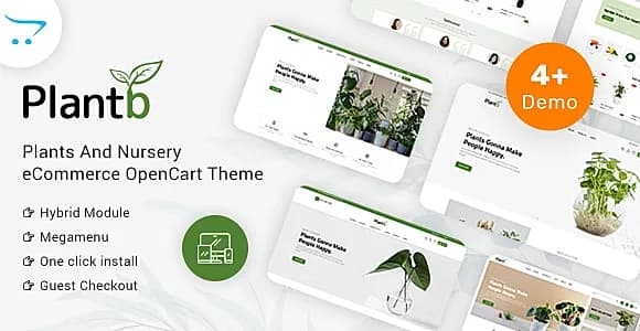 PlantB - HomeDecor & Houseplants OpenCart Theme