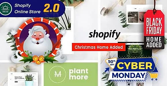 Plantmore - Flower Nursery Christmas Shopify Theme