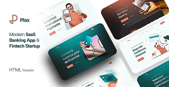 Plax - Finance & Fintech Startup Template
