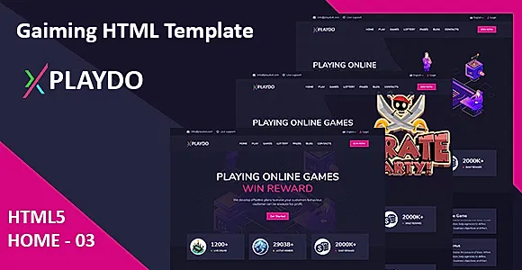 Playdo - Online Gaming HTML Template