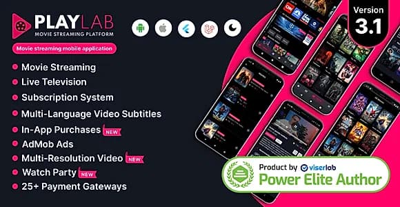 PlayLab - Cross Platform on Demand Movie Streaming Mobile Application