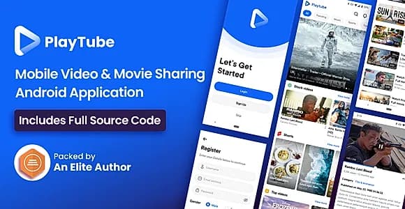 PlayTube - Mobile Video & Movie Sharing Android Native Application (Import / Upload)