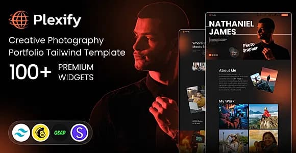 Plexify - Photographer Portfolio Tailwind CSS Template