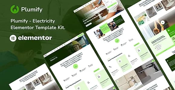 Plumify – Plumber Service Elementor Template Kit