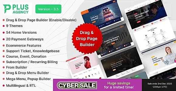 PlusAgency - Multipurpose Website Builder / Business CMS