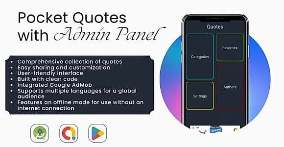 Pocket Quotes with Admin Panel - Full Application