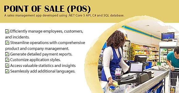 POINT OF SALE (POS) | API .NET CORE 5 – WINFORM | C# - SQL