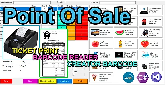 Point Of Sale (POS) - Super Market - C# MySQL