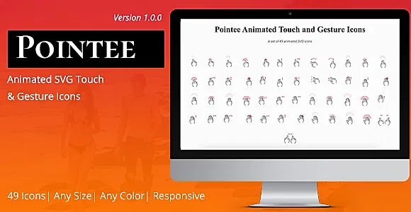 Pointee Animated Touch and Gesture Icons
