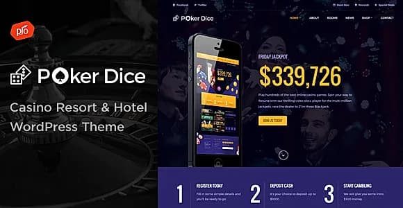 Poker Dice Progression WordPress Theme
