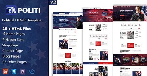 Politiva - Political Election Campaign & Political Party HTML Template