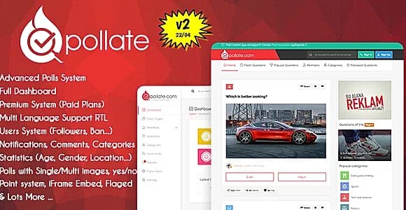 Pollate - Premium Polls and Voting Platform SAAS