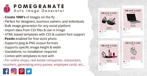 Pomegranate - Social Media Auto Image Generator