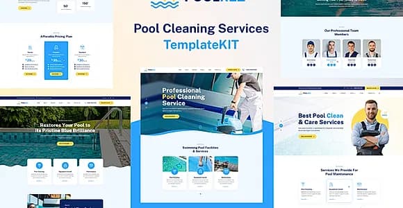 Poolrez - Pool Cleaning Services Elementor Template Kit