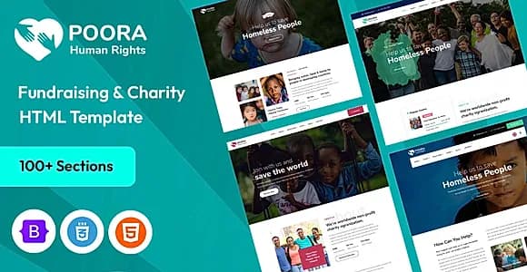 Poora - Fundraising & Charity HTML Template