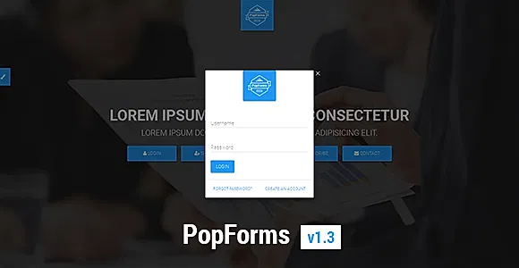 PopForms | Material Design Responsive Bootstrap Modal Form Set