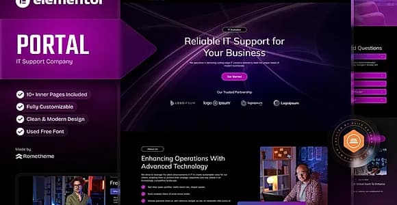 Portal - IT Company Elementor Template Kit