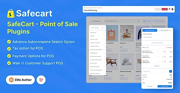 Pos (Point Of Sales) Plugin - Safecart Multi-Vendor Laravel eCommerce platform