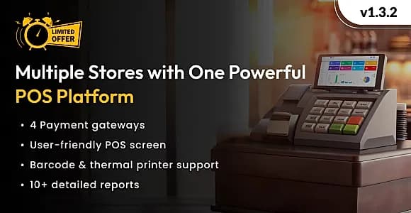 POS Saas for Multi Store / Outlets - Built on Laravel + React JS